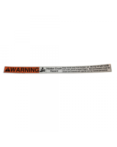 LABEL - WARNING FOR BUMPER  - ENGLISH