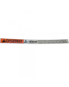 LABEL - WARNING FOR BUMPER - NEDERLANDS