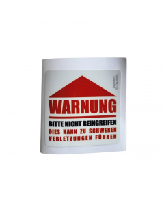 WARNING DECAL GERMAN