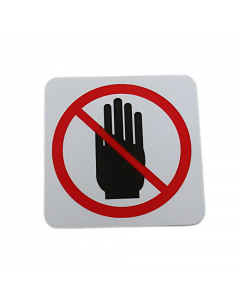 LABEL NO HANDS (3,47 cm x 3,47 cm)
