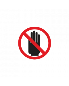 PKG (10) - DECAL HAND WARNING